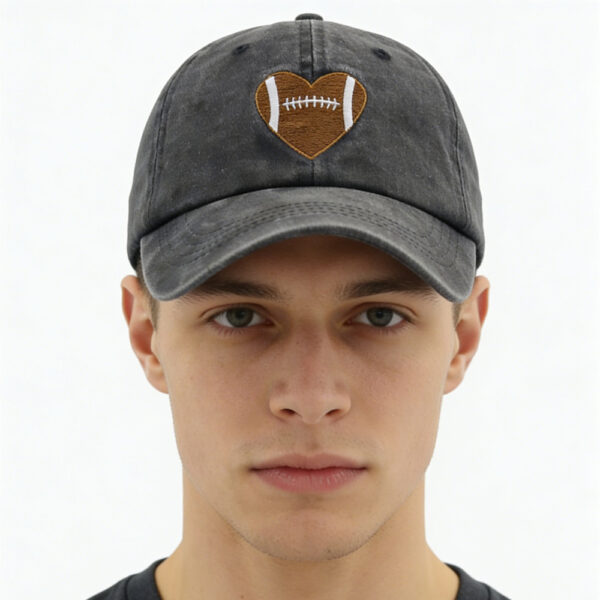 2c178971-51d4-4c73-9e45-f8d736da7090.jpg 2pcs Football Gifts For Women Men Football Heart Baseball Cap