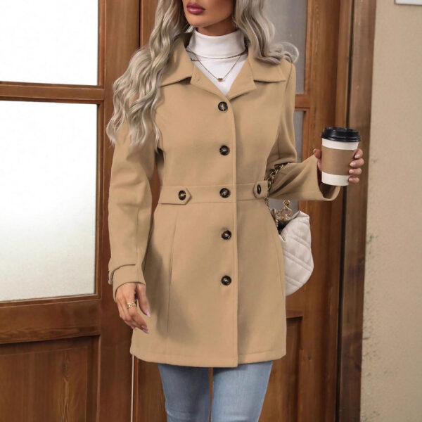 2e15c1c5-8808-4b0d-b804-e24f09d62957.jpg Elegant Single-breasted Woolen Coat Buttons Lapel Mid-length Jacket Temperament Commuter Outwear Clothing For Women