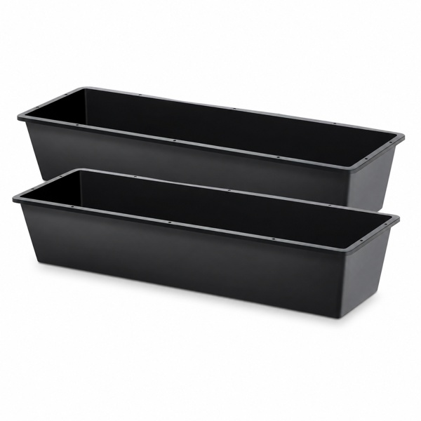 2-piece Dual-purpose Plastic Livestock Feed Trough Suitable For Daily Feeding Of Horses, Goats, Pigs And Other Animals Widely Adaptable To Home Backyards, Pastoral Fences, Livestock Sheds And Other