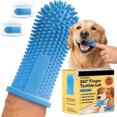 2eefc32f-1bae-4e16-9970-1d28da79efe3.jpg Dog Toothbrush, 360 Dog Tooth Brushing Kit, Finger Toothbrush, Cat Tooth Brush, Teeth Cleaning, Pet Tooth Brush For Small Large Pets