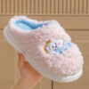 2f3fc789-7ab3-4ca1-a38e-e7f1af251f52.jpg Cute Cartoon Cotton Slippers Thick Bottom Home Slippers Fashion Floor Bedroom Slipper Women Men Couples Warm House Shoes