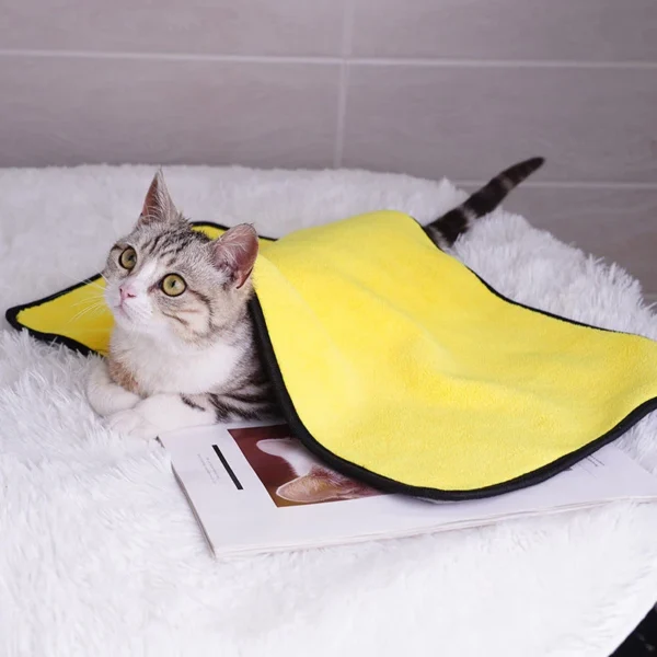 587616788 Quick-drying Towels for Pet/Dog/Cat Soft Fiber Towels Water-absorbent Bath Towel Convenient Pet Shop Cleaning Towel Pet Supplies