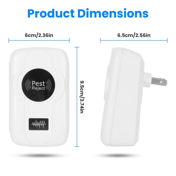 33ac4fe3-746a-4933-a097-dde06be0547b.jpg 6 Pack 32-120KHz Ultrasonic Insect Repellent Indoor Plug In Bug Repellent Mosquito Roaches Mice Control With 3 Modes For Bedroom Garage Warehouse Office For Spring Summer