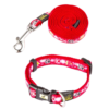 New Dog Paw Print Nylon Leash Collar (With Leash) Set Of Pet Supplies