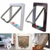 587635440 Dog Cat lock Flap Door ABS durable Puppy Pet Door 4 Way Security Lock Gate indoor use Pet Supplies