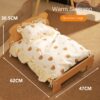 587634348 Cat Bed Universal Pet Bed Pet Nest Dog Nest Removable Solid Wood Bed Cute Kitten Princess Bed Pet Supplies