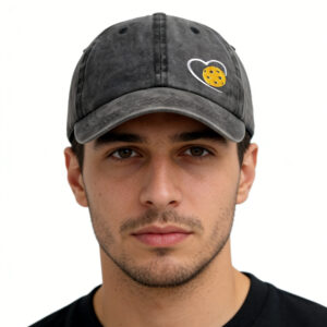 Pickle Ball Hat For Men Women, Adjustable Embroidered Wash Cotton Baseball Cap