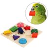 587814440 Pet Educational Toys Parrot Interactive Training Colorful Wooden Block Birds Puzzle Supplies DIY Toy Accessories