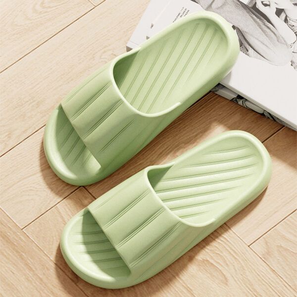366aec48-3068-4c67-83a9-9cf23e6a1482.jpg Fashion Solid Color Striped Home Slippers Summer Thick Bottom Non-slip Bathroom Slipper Women Men Couples Shoes