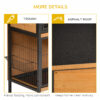 36777234-7724-4390-8654-fd87fd35809d-1.jpg 48" 2-Story Large Rabbit Hutch Bunny Cage Wooden Pet House Metal Frame with Rooms, Ramp, No Leak Tray, Feeding Trough, Waterproof Asphalt Roof for Rabbits, Chickens, Ducks, Outdoor/Indoor