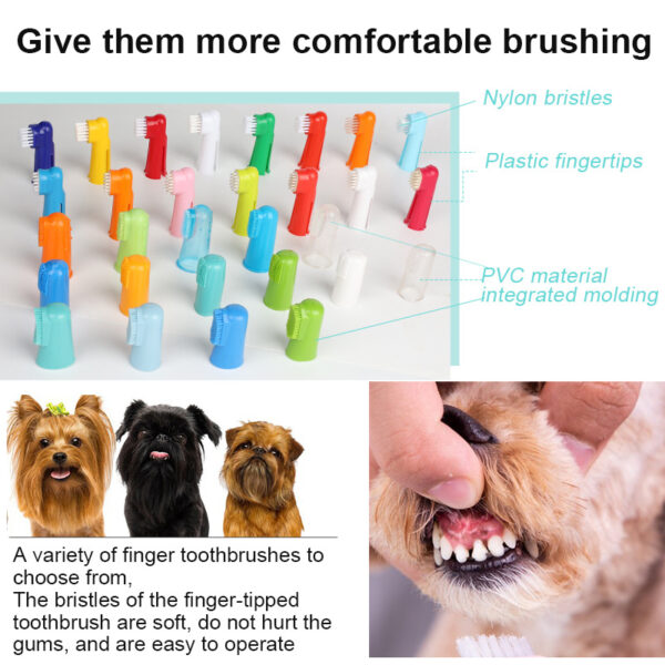 587620642 Pet Supplies Cat and Dog Finger Toothbrush Pet Finger Toothbrush Cat and Dog Oral Cleaning Tools Pet Toothbrush
