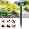 36d0ad97-4eba-4f51-aa63-c2c7a25c3b71.jpg 1Pc Solar Ultrasonic Animal Repeller PIR Motion Sensor Animal Repellent Chaser IPX4 Waterproof For Farm Garden Yard To Drive Raccoon Squirrel Rat Skunk Rabbit Mole Dog Cat Snake