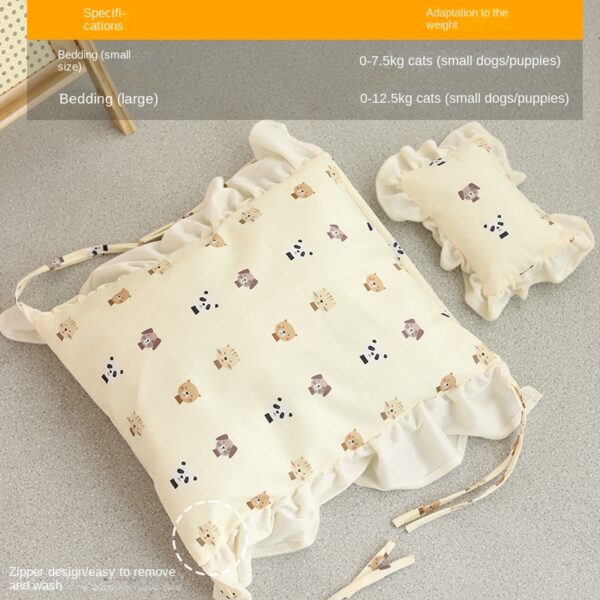 587634354 Cat Bed Universal Pet Bed Pet Nest Dog Nest Removable Solid Wood Bed Cute Kitten Princess Bed Pet Supplies
