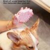 Dog Bath Brush,Pet Bath Comb Brush Soothing Massage Rubber Comb,Pet Bathing Brush