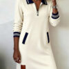 39f60f1b-6cb4-4d60-9e7a-17e4a30ae10a.jpg Casual Sports Dress Fashion Lapel Zipper Pockets Long Sleeve Dresses For Women Clothing