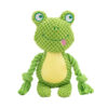 587813864 Pet plush sound cotton rope toy fox frog pig dog interactive tug of war training supplies