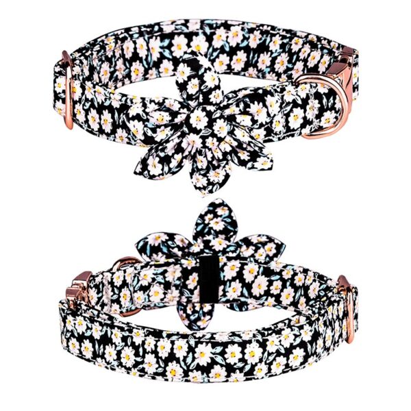 Sunflower Pet Collar Cotton Breathable Dog Collar Zou Ju Printed Neck Ring Pet Supplies