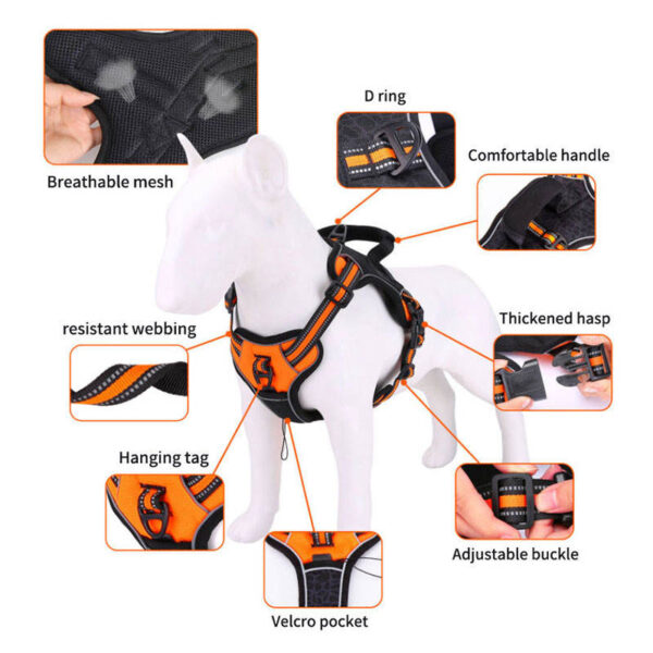 587814064 Pet Supplies Reflective Chest Strap Traction Rope Medium And Large Dogs Explosion-Proof Rush Dog Vest