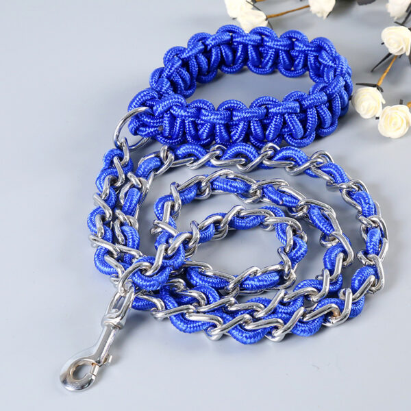 587690311 Anti-Bite Dog Chain Big Dog Traction Rope Golden Retriever Samoyed Husky Iron Traction Rope Pet Supplies