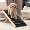 Dog Ramp, Folding Pet Ramp For Bed, Adjustable Dog Ramp For Small, Large, Old Dogs Cats, Wooden Pet Ramp With 39.3Long Ramp, Adjustable From Suitable For Couch, Sofa, Car