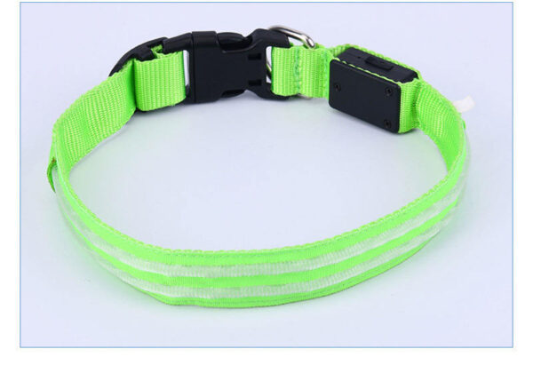 587638190 Pet Supplies LED Flash Dog Collar Nylon Translucent Double Fiber Medium Large Neck Usb Luminous Collar