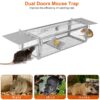 40876f7c-42ad-4927-8c4c-41bdb4c30c43.jpg 1Pc Dual Door Rat Trap Cage Humane Live Rodent Dense Mesh Trap Cage Zinc Electroplating Mice Mouse Control Bait Catch With 2 Detachable U Shaped Rod