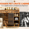 408c00f4d2e74b7c888d372523c7ce3f.jpg Large Wooden Dog Crate Furniture, Multi-Functional Pet Cage Cabinet with Storage