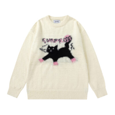 587693075 Cute Pet Cat Pattern Sweater