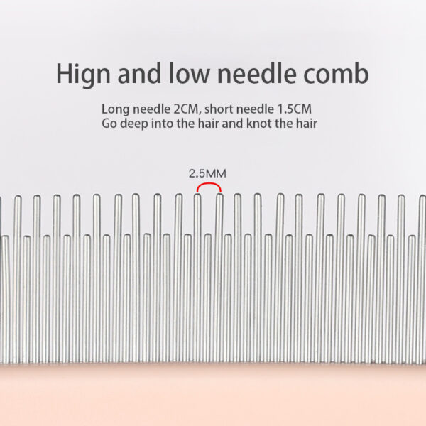 Pet Comb Cat Hair Removal Long Needle Comb Flea Comb Knot Hair Removal Comb Dog Comb Pet Supplies