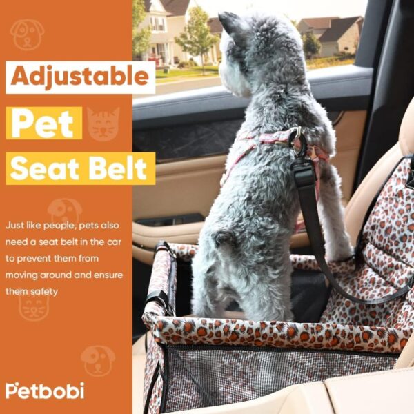 420354a7-4786-4cbd-90be-f1c1ab447176.jpg Small Dog Car Seat, Dog Car Booster Seat For Small Medium Dogs Foldable Front Seat Safety With Sturdy PVC Tube Frame, Breathable Mesh