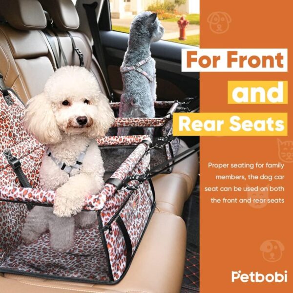 43521805-df22-403e-9054-8bab623aaeb5.jpg Small Dog Car Seat, Dog Car Booster Seat For Small Medium Dogs Foldable Front Seat Safety With Sturdy PVC Tube Frame, Breathable Mesh