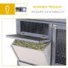436516a0-910d-4810-8198-b3ab183bde94.jpg Wooden Rabbit Hutch Bunny Hutch Cage Guinea Pig With Waterproof Roof, No Leak Tray And Feeding Trough, For Rabbits, Chickens, Ducks