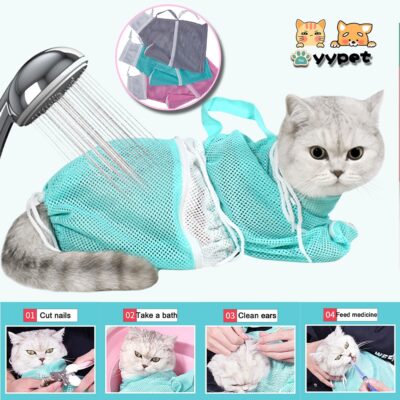587690588 Mash Cat Grooming Bag Polyester Wash Bag Cat Accessories Pet Products Cleaning Supplies Dog Carrier Nail NailS Adjustable Bath