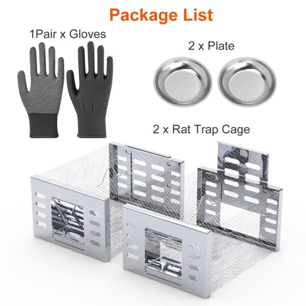44155f01-146a-4d81-ba24-552e7173b45a.jpg 2Pcs Humane Rat Trap Catch And Release Live Mouse Cage Traps With Automatic Continuous Cycle Trapping For Chipmunk Rodent Mouse Small Animals