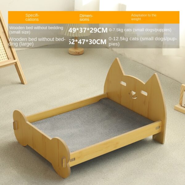 587634352 Cat Bed Universal Pet Bed Pet Nest Dog Nest Removable Solid Wood Bed Cute Kitten Princess Bed Pet Supplies