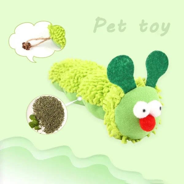 587689902 Cat Chew Toys Caterpillar Catnip Molar Toy Silvervine Cat Teaser Interaction Toy Clean Mouth Kitten Toy Pet Supplies Accessories