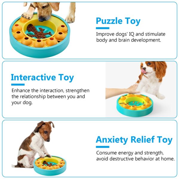 49cd4a64-eb4d-495a-9d34-8dc4ace52d4f.jpg 1Pc Dog Puzzle Food Feeder Slow Feeding Bowl Interactive Toy Dog Treat Dispensing Toy For IQ Training Mental Enrichment For Small Medium Large Dog Cat