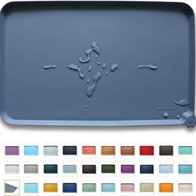 Found Waterproof Pet Feeding Mats With High Lips Multiple Size And Colors For Dogs, Cats  Others G