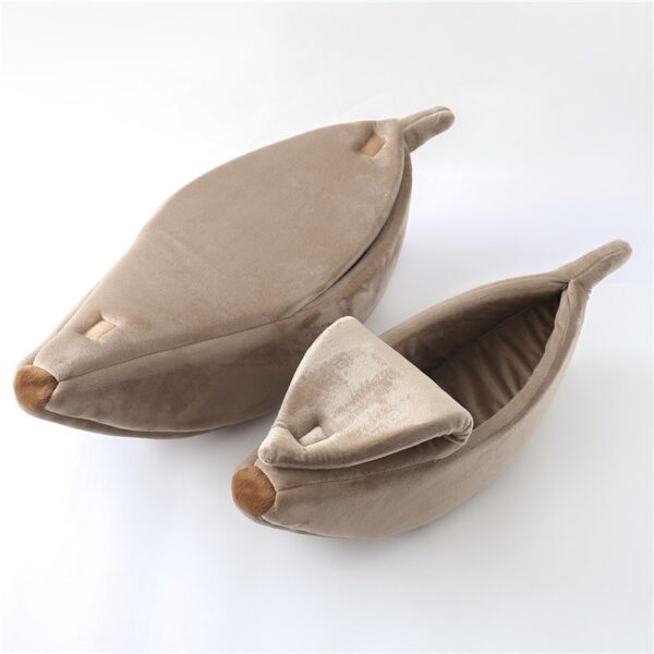 587691241 Funny Banana Cat Bed House Cute Cozy Cat Mat Beds Warm Durable Portable Pet Basket Kennel Dog Cushion Cat Supplies 4 Colors