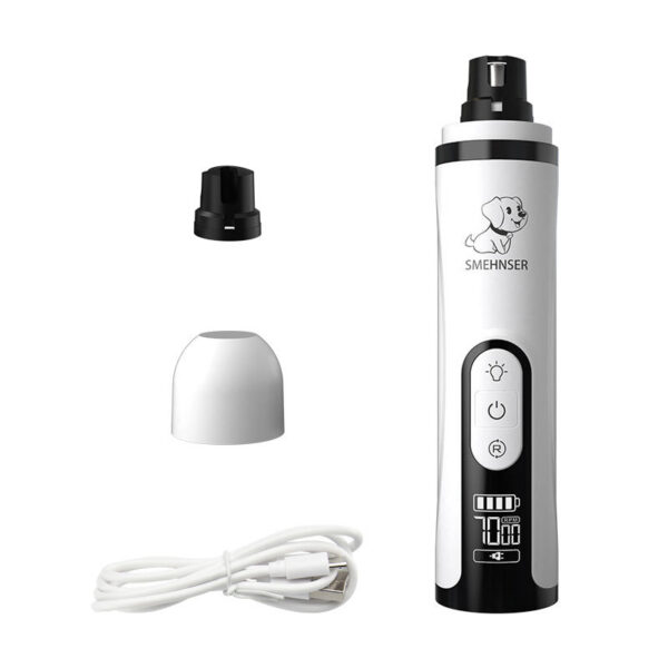 587690386 M5 Pet Nail Polisher High Power LED Double Lamp Blood Line Electric Charging Nail Clipper Cat And Dog Manicure Supplies