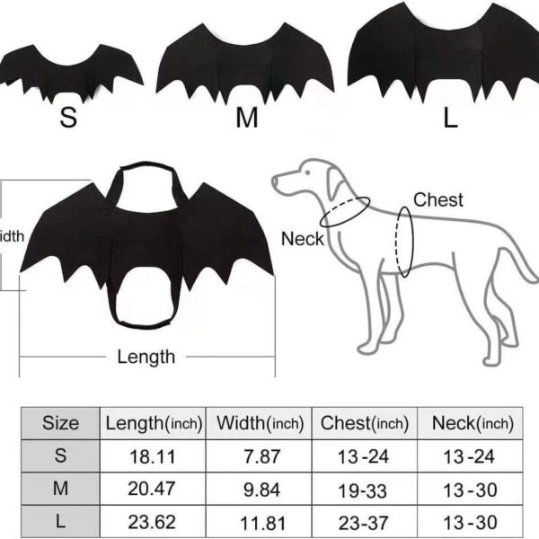 Halloween pet prop bat wings