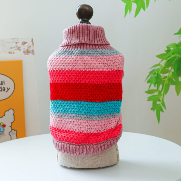 4a1d7660-b7d0-4673-a461-ec49d45ae8ce.jpg Pet Ring Comfortable Color Stripes Colorful Sweater