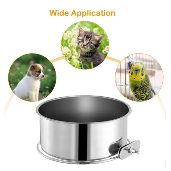 4ada37b1-c7d7-4dd5-a501-cb8c63d02369.jpg Tainless Steel Dog Bowl Pets Hanging Food Bowl Detachable Pet