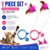 4cfe5bbf-b1f9-413c-b42f-f884391bdd93.jpg Wearable Cat Feather Collar Toy Interactive Neck-Worn Cat Teaser Automatic Exercise Toy Boosts Pet Activity Levels