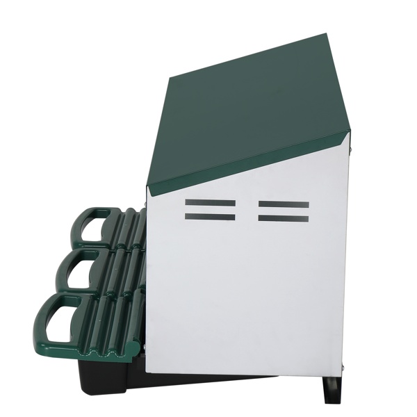 4d213117-5910-4541-b25f-ddf08f6af4e2.jpg 3 Compartment Roll Out Chicken Nesting Box With Plastic Basket, Egg Nest Box Chicken Laying Box Hens Chicken Coop Box, Green