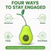 4ec0a0e4-fcb0-42da-ab5f-112055c4157c.jpg Avocado-Shaped Cat Tumbler Toy Interactive Wobble Toy That Self-Rights Includes Replaceable Feather & Catnip Ball Indoor Toy For Exercise, Entertainment, And Boredom Relief For Kittens