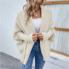 4fd28414-43a5-44cc-96b2-73e87a55b9c3.jpg New Loose Knitted Sweater Solid Color Bat Sleeve Large Lapel Cardigan Autumn And Winter Fashion Jacket For Women Clothing