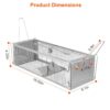 50631b72-b9b8-4de5-9e31-56ceca5d7bd0.jpg 1Pc Dual Door Rat Trap Cage Humane Live Rodent Dense Mesh Trap Cage Zinc Electroplating Mice Mouse Control Bait Catch With 2 Detachable U Shaped Rod