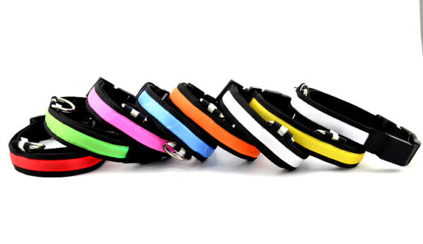 587814162 LED Pet Luminous Collar USB Charging Collar Teddy Luminous Neck Sleeve Small Large Dog And Cat Supplies