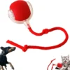 Bite resistant automatic cat teasing ball cat toy ball self fun and stress relieving tool with rope pet supplies jumping ball